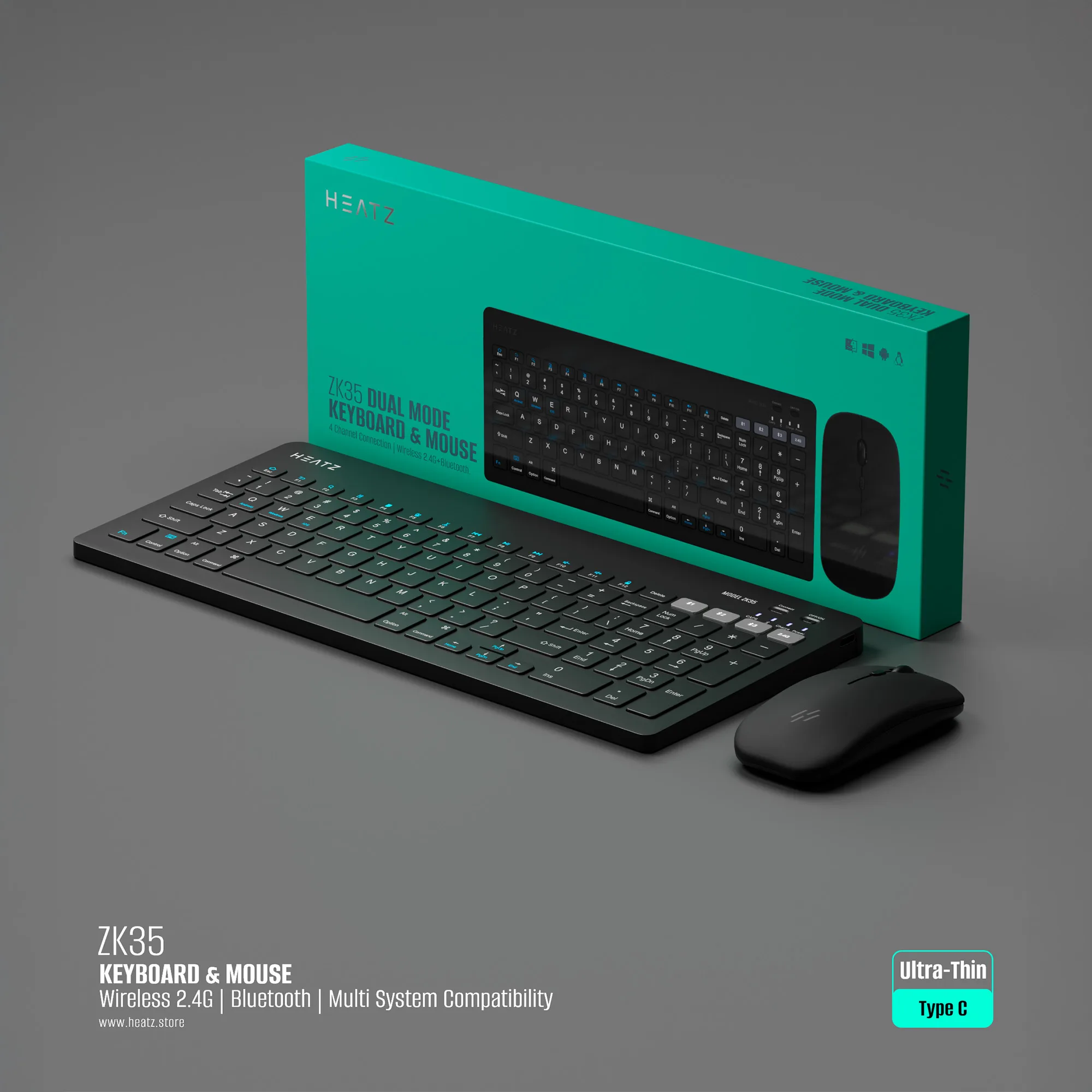 ZK35 Keyboard: Type. Switch. Work Smarter.