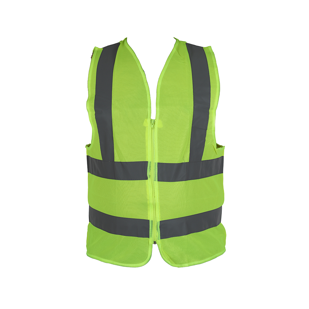 HIGH VISIBLITY SAFETY  VEST 120 GSM WITH ZIP